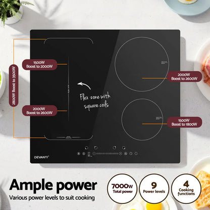 Devanti Induction Cooktop 60cm Electric Cooker - Mekamart Australia