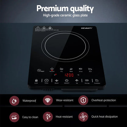Devanti Electric Ceramic Cooktop 30cm - Mekamart Australia