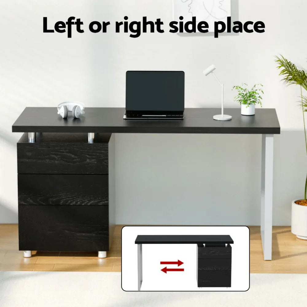 Artiss Computer Desk Drawer Black 140CM - Mekamart Australia
