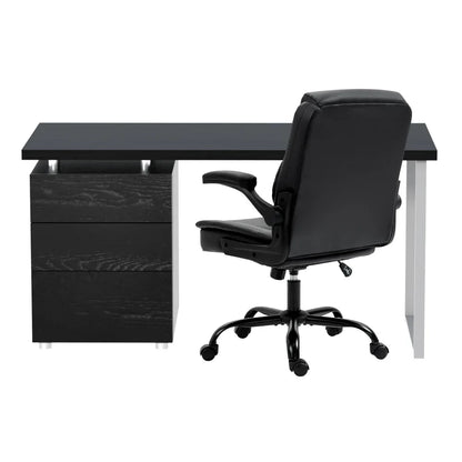 Artiss Computer Desk Executive Office Chairs Sets Black - Mekamart Australia