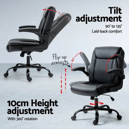Artiss Computer Desk Executive Office Chairs Sets Black - Mekamart Australia