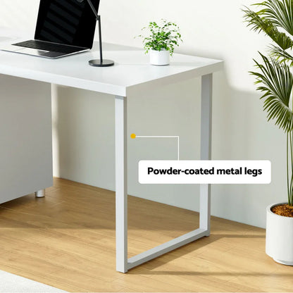 Artiss Computer Desk Drawer White 140CM - Mekamart Australia