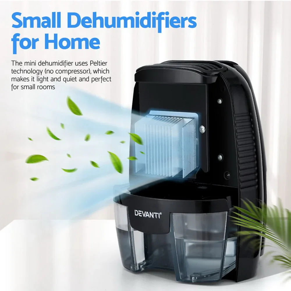 Devanti Dehumidifier 600ML Air Purifier Black - Mekamart Australia