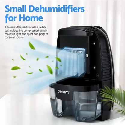 Devanti Dehumidifier 600ML Air Purifier Black - Mekamart Australia