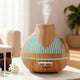 Devanti Ultrasonic Aroma Diffuser Aromatherapy 400ml LED Lights Iron Humidifier Forest Light wood grain - Mekamart Australia