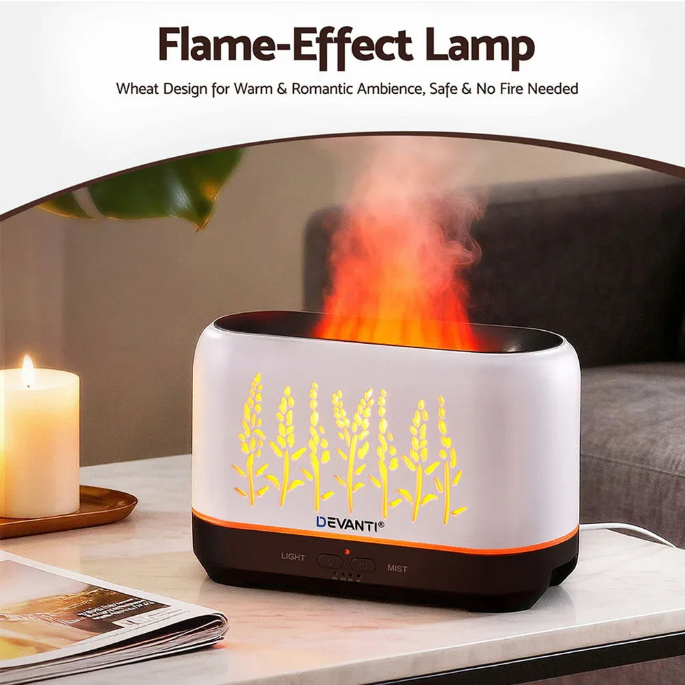 Devanti Aroma Diffuser Aromatherapy Flame 200ml - Mekamart Australia
