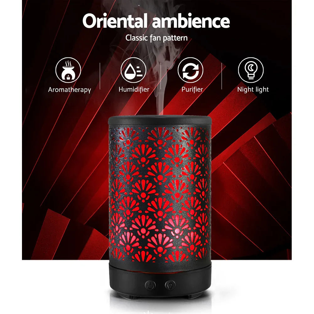 Devanti Aroma Diffuser Aromatherapy Black 100ml - Mekamart Australia
