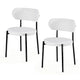 Artiss Dining Chairs Set of 2 Sherpa Boucle White - Mekamart Australia