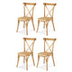 Artiss 4x Dining Chairs Rattan Wooden Kitchen Accent Chair Cafe Lounge Rubber Wood - Mekamart Australia