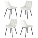 Artiss 4x Dining Chairs Velvet Tufted Kitchen Lounge Cafe Accent Chair Beige - Mekamart Australia