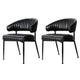 Artiss Dining Chairs Set of 2 Leather Hollow Armchair Black - Mekamart Australia