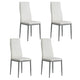 Artiss Dining Chairs Set of 4 Leather Channel Tufted White - Mekamart Australia