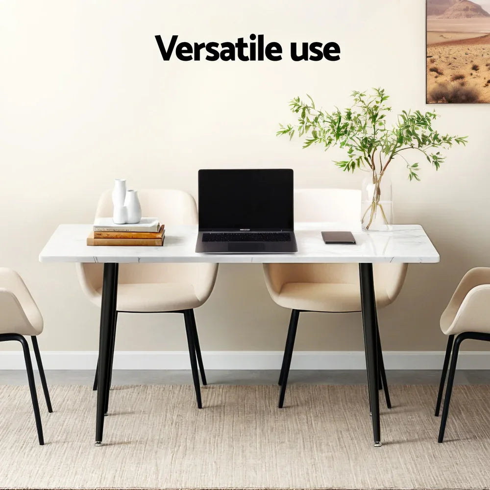 1.5M Artiss Dining Table Marble Effect - Mekamart Australia