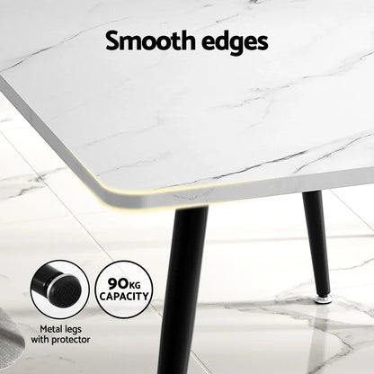 1.5M Artiss Dining Table Marble Effect - Mekamart Australia