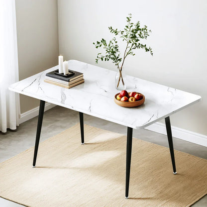 1.5M Artiss Dining Table Marble Effect - Mekamart Australia