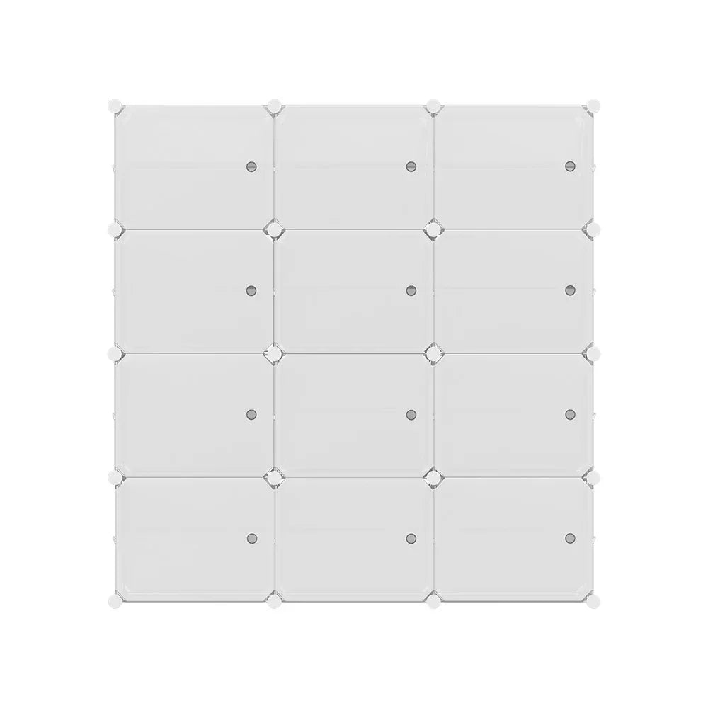 Artiss Shoe Rack DIY 12 Storage Cube Stackable White - Mekamart Australia