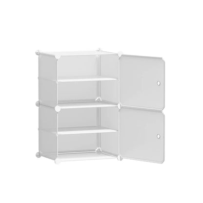 Artiss Shoe Rack DIY Set of 2 Storage Cube Stackable White - Mekamart Australia