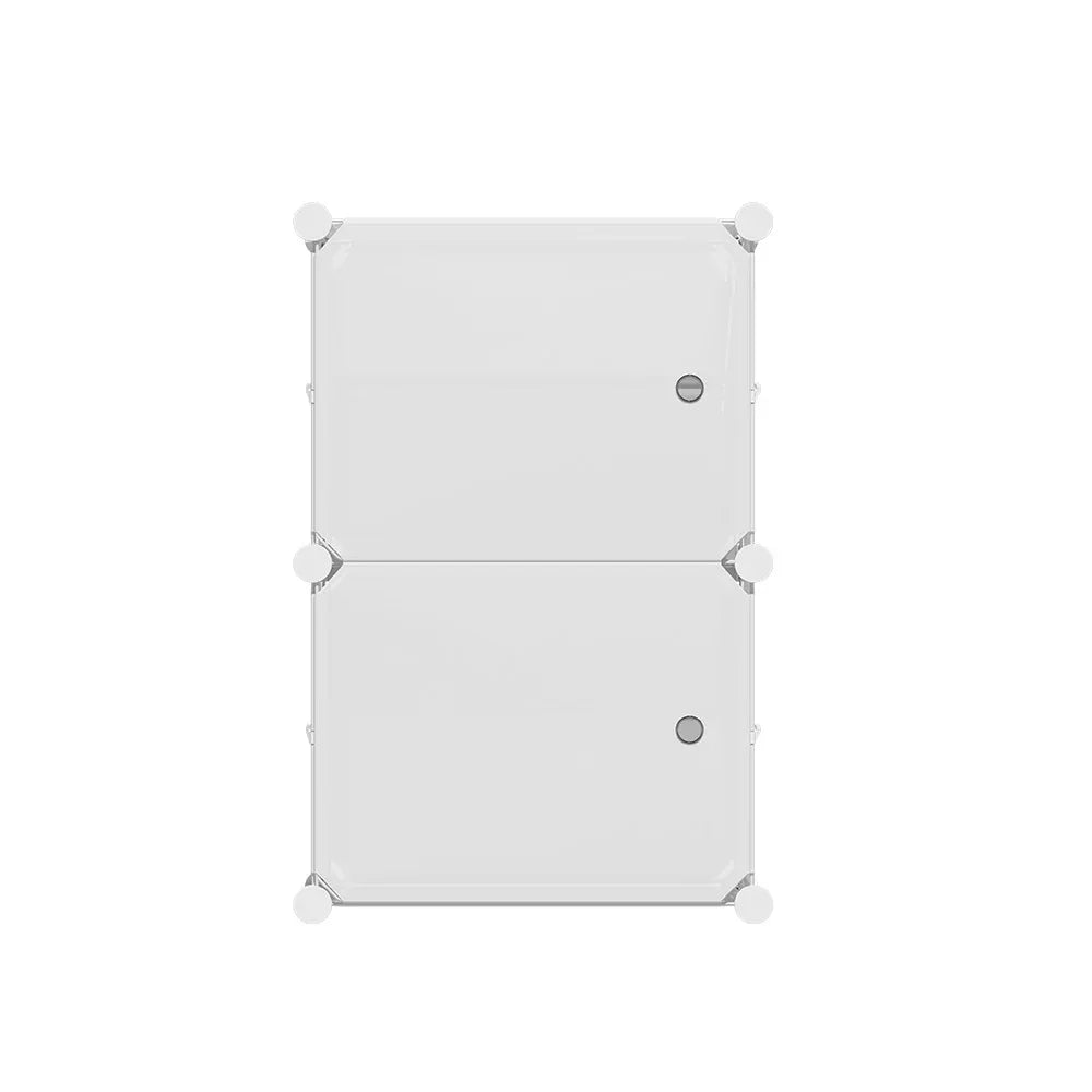 Artiss Shoe Rack DIY Set of 2 Storage Cube Stackable White - Mekamart Australia