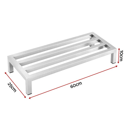Giantz 60x35cm Dunnage Rack 2-Pack Stainless Steel Kitchen Floor Stand