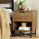 Artiss Bedside Table Drawers Side Table Shelf Storage Nightstand Rust Oak KRAVU - Mekamart Australia