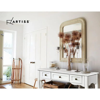 Artiss Console Table 3 Drawers White Hamptons - Mekamart Australia