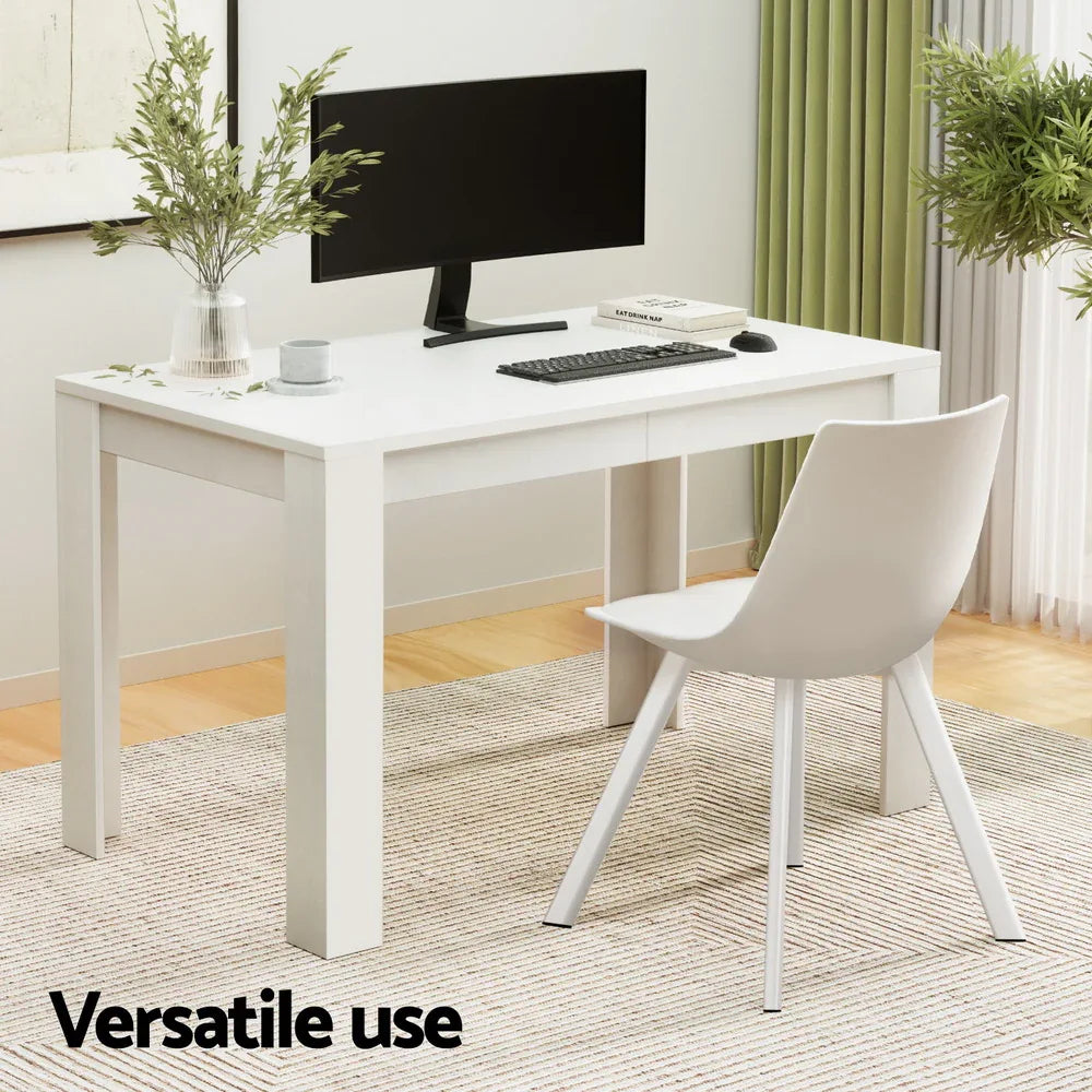 1 Artiss Dining Table and 4 Chairs Set Rectangle White - Mekamart Australia
