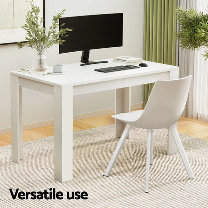 1 Artiss Dining Table and 4 Chairs Set Rectangle White - Mekamart Australia