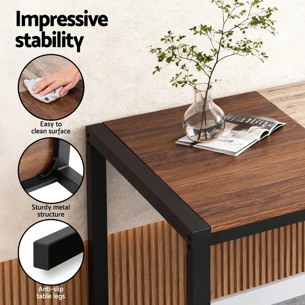 Artiss Dining Table and Chairs Set of 4 Bench Kitchen Furniture Rustic Brown - Mekamart Australia