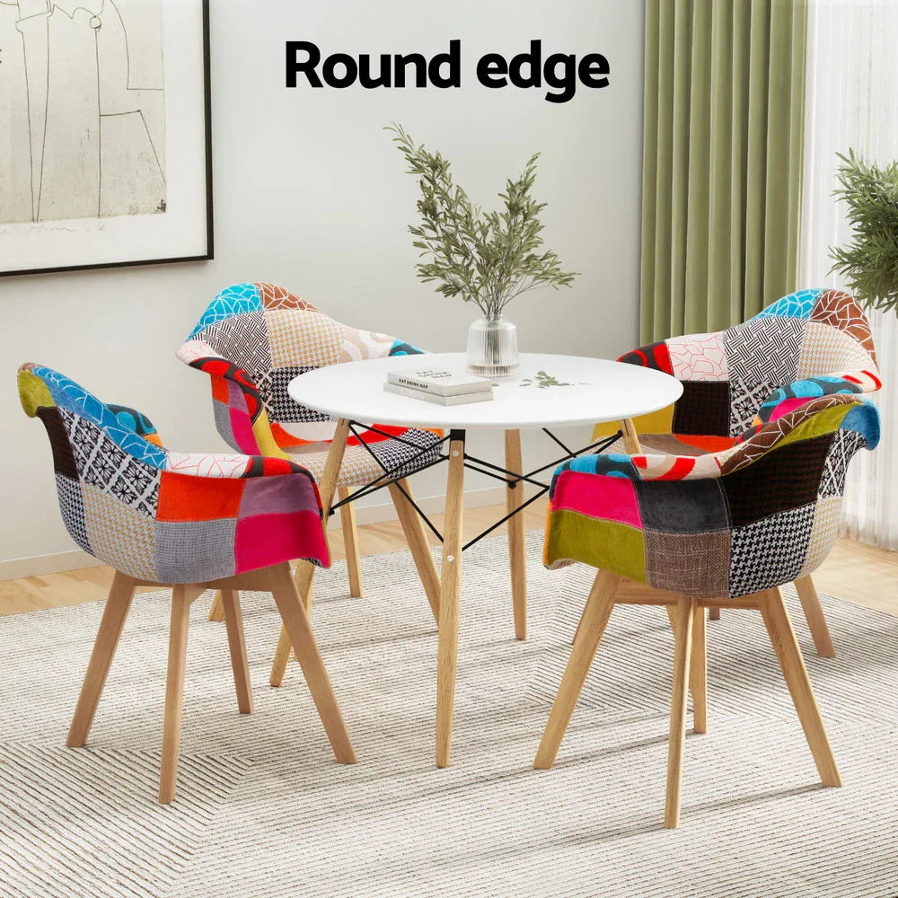 1 Artiss Dining Table and 4 Chairs Set DSW White - Mekamart Australia