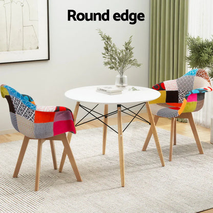 1 Artiss Dining Table and 2 Chairs Set DSW 90cm - Mekamart Australia
