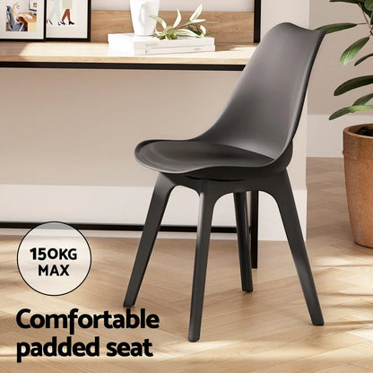1 Artiss Dining Table and 4 Chairs Set Marble Black - Mekamart Australia