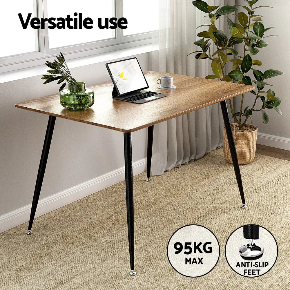 1 Artiss Dining Table and 4 Chairs Set Rectangle Metal - Mekamart Australia