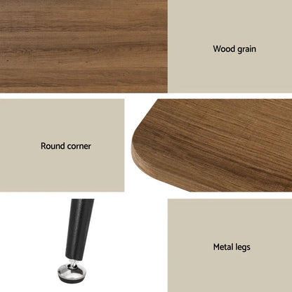1 Artiss Dining Table and 4 Chairs Set Rectangle Metal - Mekamart Australia
