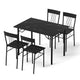 Artiss Dining Table and Chairs Set of 5 Compact Kitchen Furniture Marble Black - Mekamart Australia