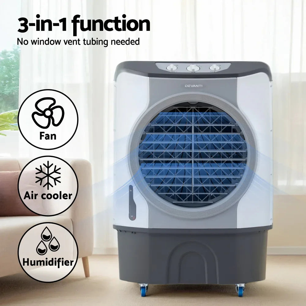 Devanti Evaporative Air Cooler Conditioner Commercial 45L - Mekamart Australia