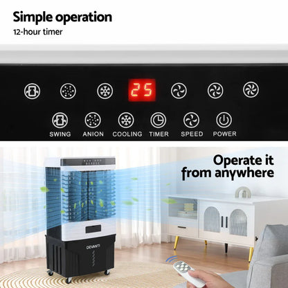 Devanti 60L Evaporative Air Cooler Conditioner - Mekamart Australia