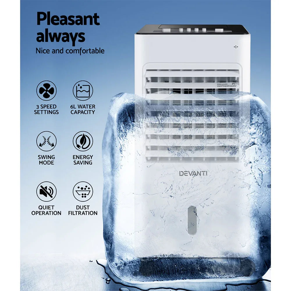 Devanti Evaporative Air Cooler Conditioner 6L - Mekamart Australia