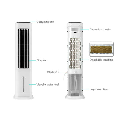 Devanti Tower Evaporative Air Cooler Conditioner Portable Cool Fan Humidifier 6L - Mekamart Australia