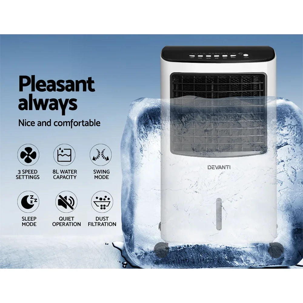 Devanti Evaporative Air Cooler Conditioner 8L - Mekamart Australia