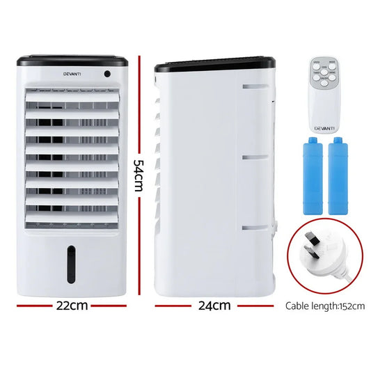 Devanti Evaporative Air Cooler Conditioner w/ Remote 4L - Mekamart Australia