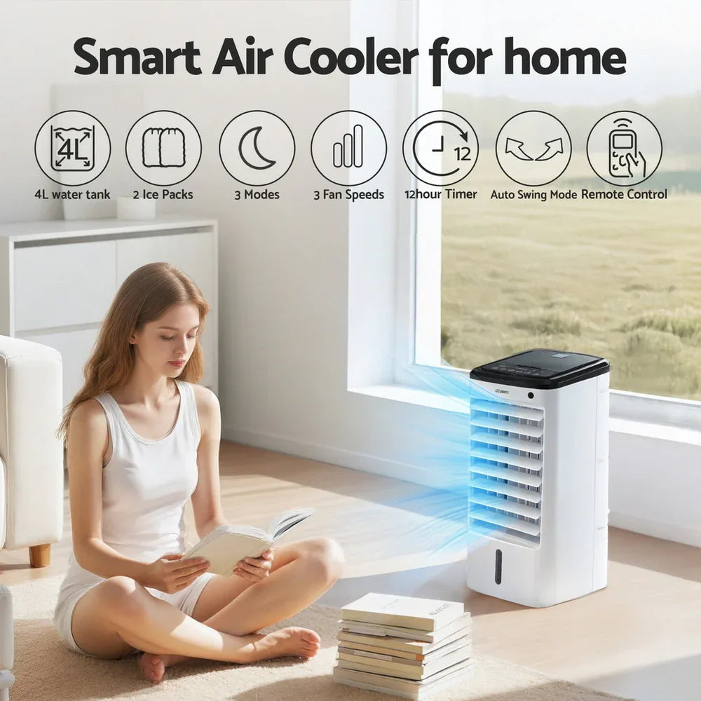 Devanti Evaporative Air Cooler Conditioner w/ Remote 4L - Mekamart Australia