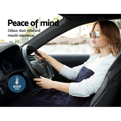 Giselle Electric Heated Blanket Car Truck Throw Rug Travel Camping 12V DC Aut - Mekamart Australia