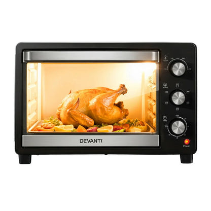 Devanti 30L Convection Oven Electric Fryer Ovens 1600W - Mekamart Australia