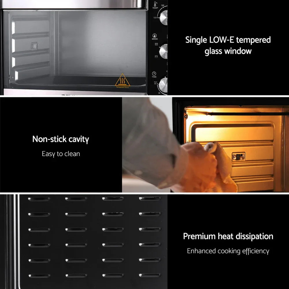 Devanti 30L Convection Oven Electric Fryer Ovens 1600W - Mekamart Australia