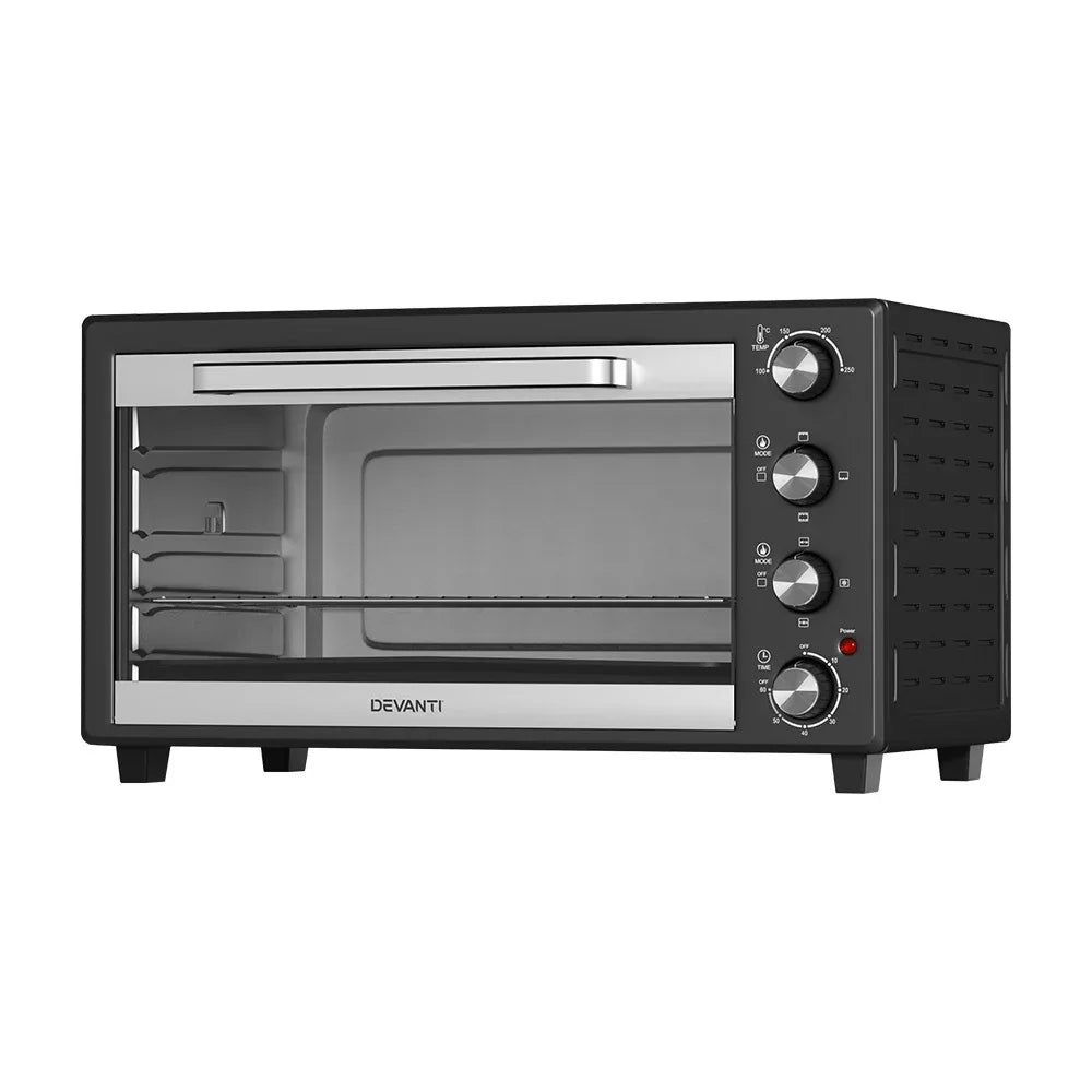 Devanti 60L Convection Oven Electric Fryer Ovens 2000W - Mekamart Australia