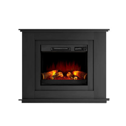 Devanti Electric Fireplace Fire Heater 2000W Black - Mekamart Australia