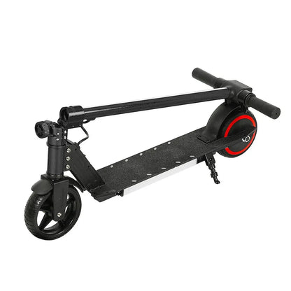Electric Scooter 130W 16KM/H LED Light Folding Portable Riding Commuter Black - Mekamart Australia