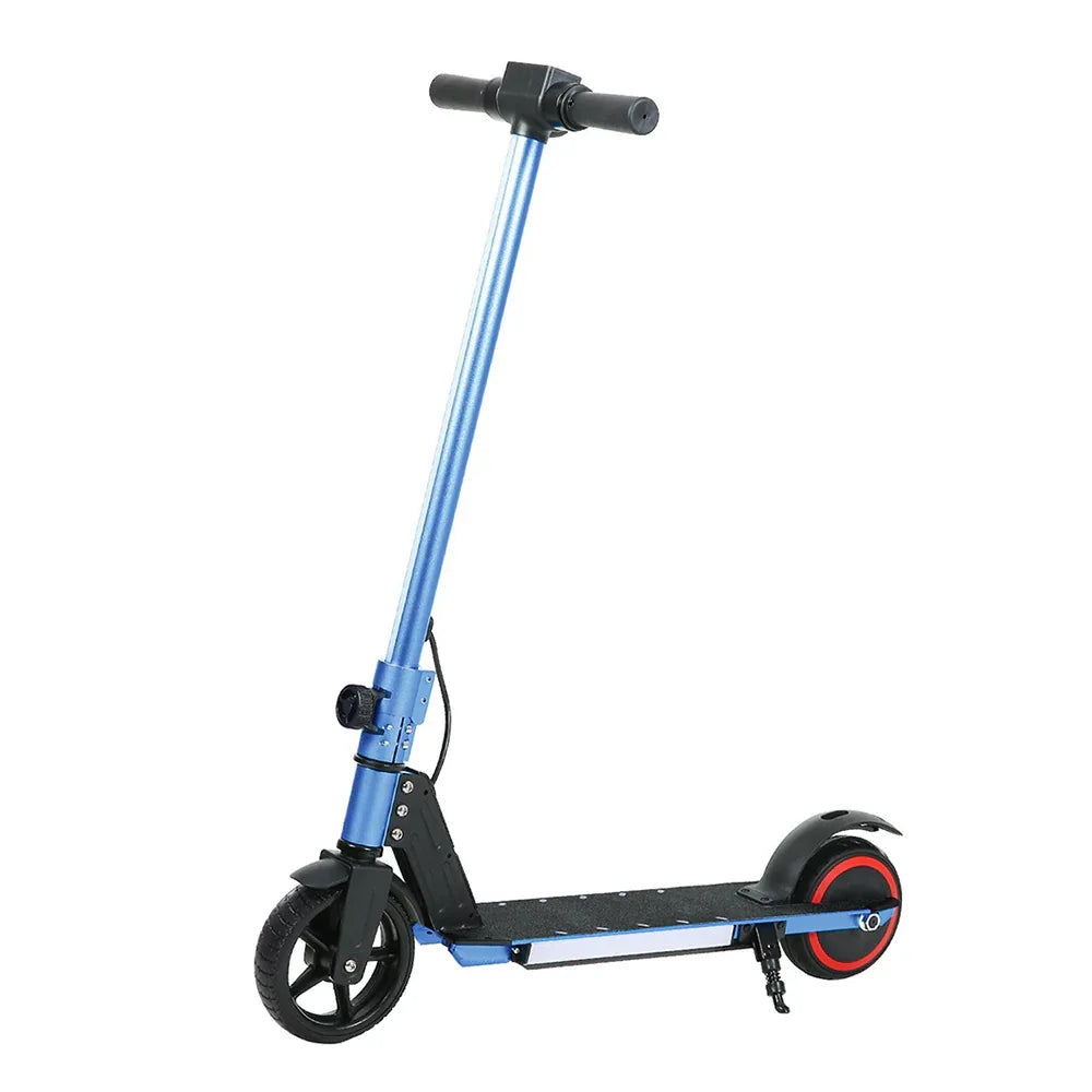 Electric Scooter 130W 16KM/H LED Light Folding Portable Riding Commuter Blue - Mekamart Australia