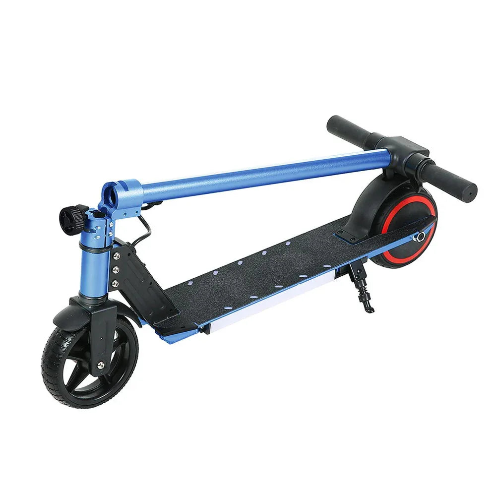Electric Scooter 130W 16KM/H LED Light Folding Portable Riding Commuter Blue - Mekamart Australia