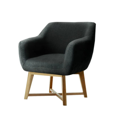 Artiss Armchair Tub Chair Charcoal Aston - Mekamart Australia